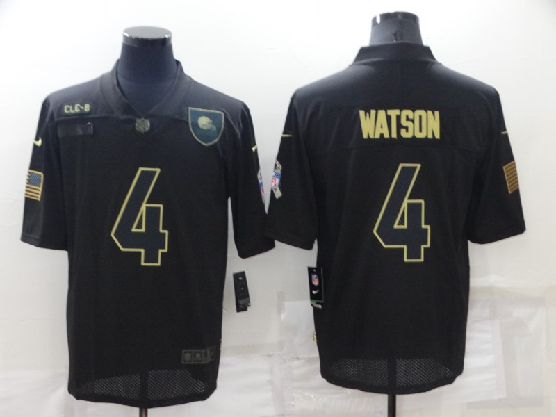 Men's Cleveland Browns Deshaun Watson #4 Black Jersey